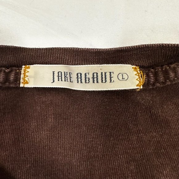 Jake Agave Men's Large Brown Premium Cotton Long Sleeve Shirt - Picture 3 of 12